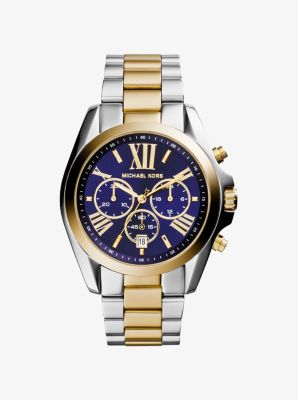 mk silver and gold watch