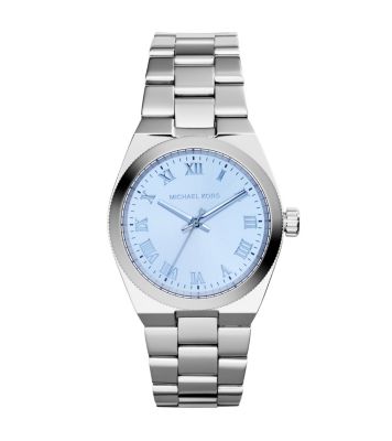 Channing Blue-Dial Silver-Tone Watch | Michael Kors