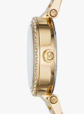 Parker Pave Gold Tone Watch Michael Kors