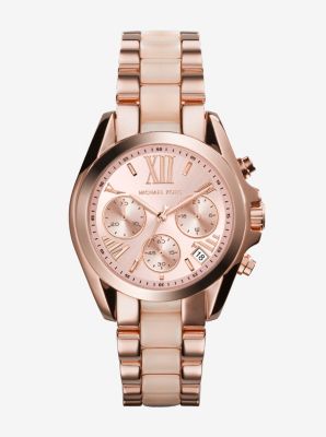 Mini Bradshaw Acetate and Rose Gold-Tone Watch | Michael Kors