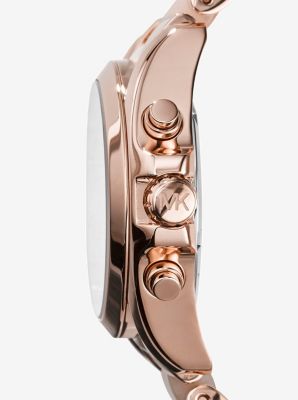 Mini Bradshaw Acetate and Rose Gold Tone Watch Michael Kors