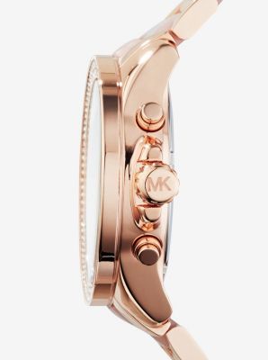 Wren Pav Acetate and Rose Gold Tone Watch Michael Kors