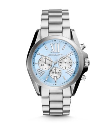 Michael kors best sale silver bradshaw watch