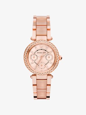 michael kors parker rose gold watch