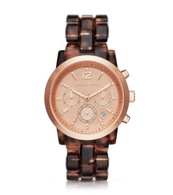 michael kors tortoise watch women's