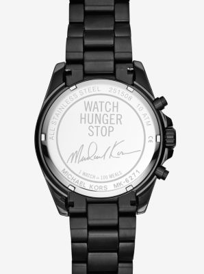 Michael kors watch hunger stop clearance black