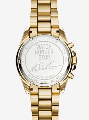 Watch Hunger Stop Oversized Bradshaw 100 Gold-Tone Watch | Michael