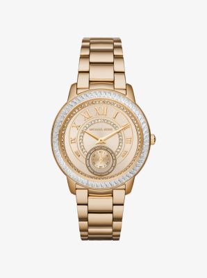Madelyn Pav&eacute; Gold-Tone Watch