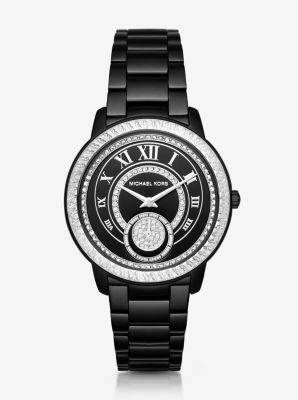 Reloj Madelyn en tono negro con incrustaciones