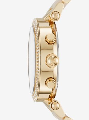 Parker Pav Gold Tone and Acetate Watch Michael Kors