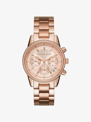 michael kors brown and gold watch