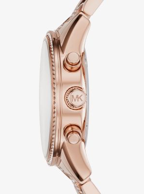 Women's Michael Kors Lake Rose Gold Square Watch MK3645