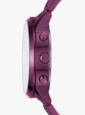 Oversized Slater Plum Tone Watch Michael Kors