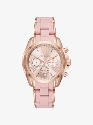 Bradshaw Rose Gold Tone and Silicone Watch Michael Kors Canada