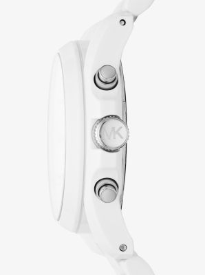 Michael kors bradshaw sale white coated watch