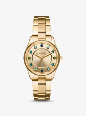 Michael kors colette gold tone watch new arrivals