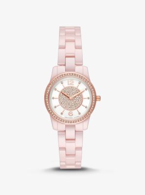 Michael kors petite runway pavé ceramic on sale watch