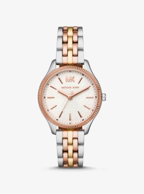 michael kors three tone watch