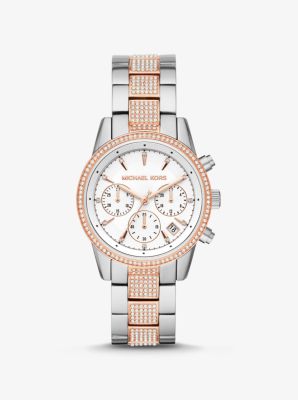 michael kors ritz two tone watch