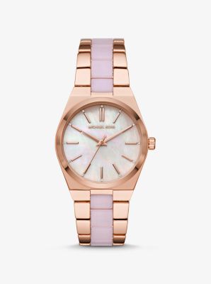 michael kors channing rose gold watch