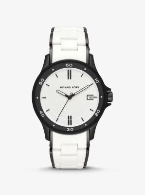 Reid Black-Tone and Silicone Watch | Michael Kors