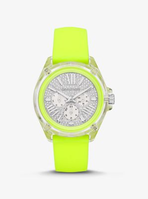 michael kors leather strap watch women's