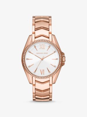 michael kors two tone watch rose gold