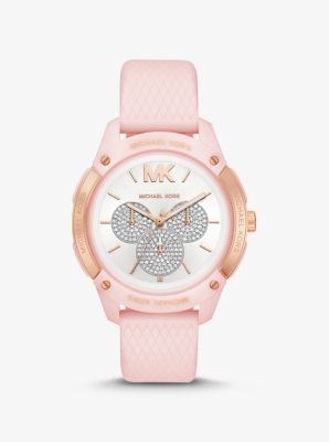 pink gold michael kors watch
