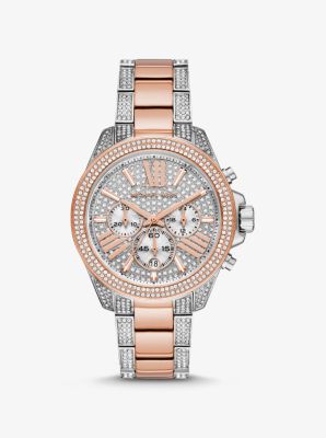 michael kors silver pave watch