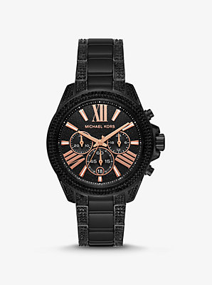 Wren Pavé Black-Tone Watch