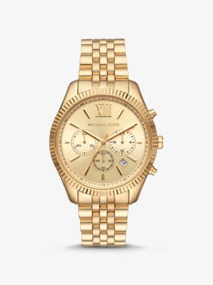 Oversized Lexington Gold-Tone Watch