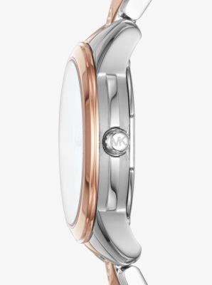 Petite Runway Mercer Pav&eacute; Two-Tone Watch