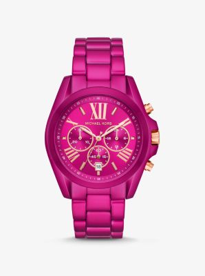 black and pink michael kors watch