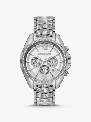 øverst tidsskrift rolige Oversized Whitney Pavé Silver-tone Watch | Michael Kors