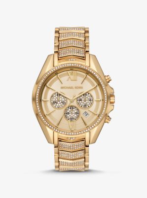 Oversized Whitney Pavé Gold-Tone Watch | Michael Kors [US]