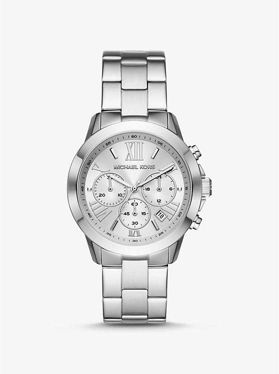 Oversized Silver-Tone Watch image number 0