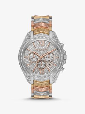michael kors three tone watch