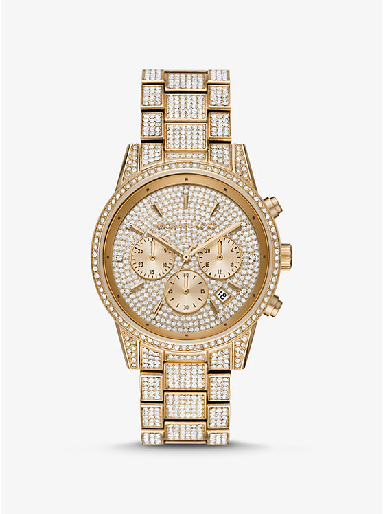 Ritz Pavé Gold-Tone Watch image number 0