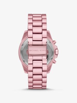 Reloj Bradshaw oversize de aluminio en tono rosa con incrustaciones image number 2