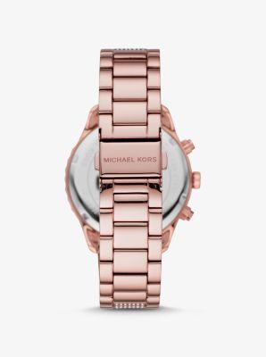 Übergroße Armbanduhr Layton im Rosé-Goldton mit Pavé image number 2