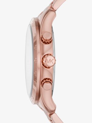 Übergroße Armbanduhr Layton im blassen Rosé-Goldton image number 1
