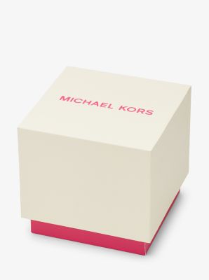 Oversized Maddye Pink-Tone and Silicone Watch