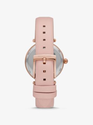 Parker Pavé Rose Gold-Tone and Leather Watch image number 2