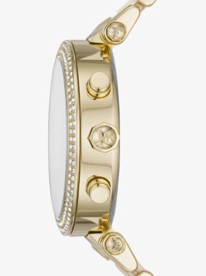 Oversized Parker Gold-Tone and Acetate Watch