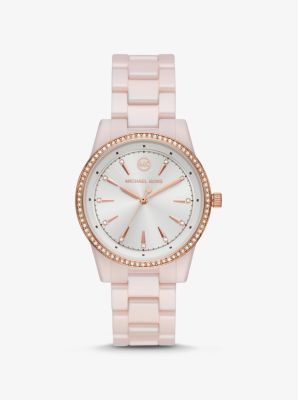 Ritz Pavé Pink-tone Ceramic Watch 