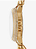 Mini Camille Pavé Gold-Tone Curb-Link Watch image number 1