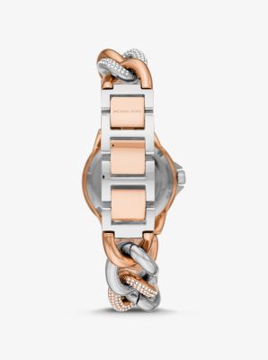 Mini Camille Pavé Two-Tone Curb-Link Watch image number 2
