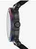 Oversized Dylan Rainbow Pavé and Silicone Watch image number 1