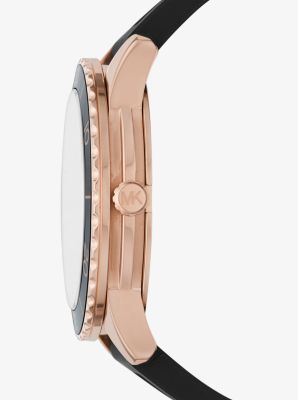 Oversized Runway Dive Rose Gold-Tone and Silicone Watch