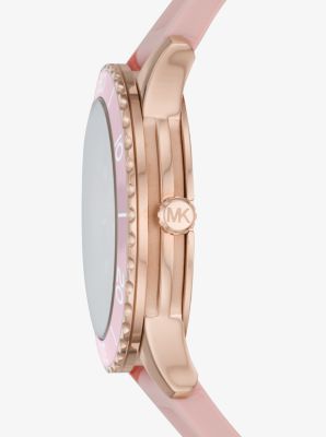 michael kors pave rose gold watch